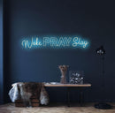 Wake Pray Slay Neon Sign - Custom Neon Signs | LED Neon Signs | Zanvis Neon®