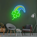 Rainbow Four-leaf Clover St Patrick Day LED Neon Signs - Custom Neon Signs | LED Neon Signs | Zanvis Neon®