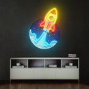 Rocket Led Neon Acrylic Artwork - Custom Neon Signs | LED Neon Signs | Zanvis Neon®