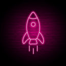 The Rocket Neon Sign - Custom Neon Signs | LED Neon Signs | Zanvis Neon®