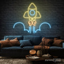 Rocket Launch Neon Sign - Custom Neon Signs | LED Neon Signs | Zanvis Neon®