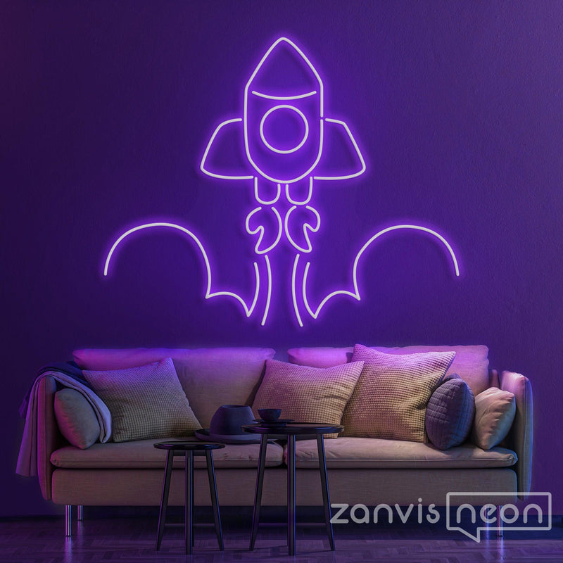 Rocket Launch Neon Sign - Custom Neon Signs | LED Neon Signs | Zanvis Neon®