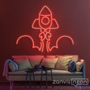 Rocket Launch Neon Sign - Custom Neon Signs | LED Neon Signs | Zanvis Neon®