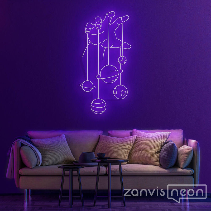 Solar Hand Neon Sign - Custom Neon Signs | LED Neon Signs | Zanvis Neon®