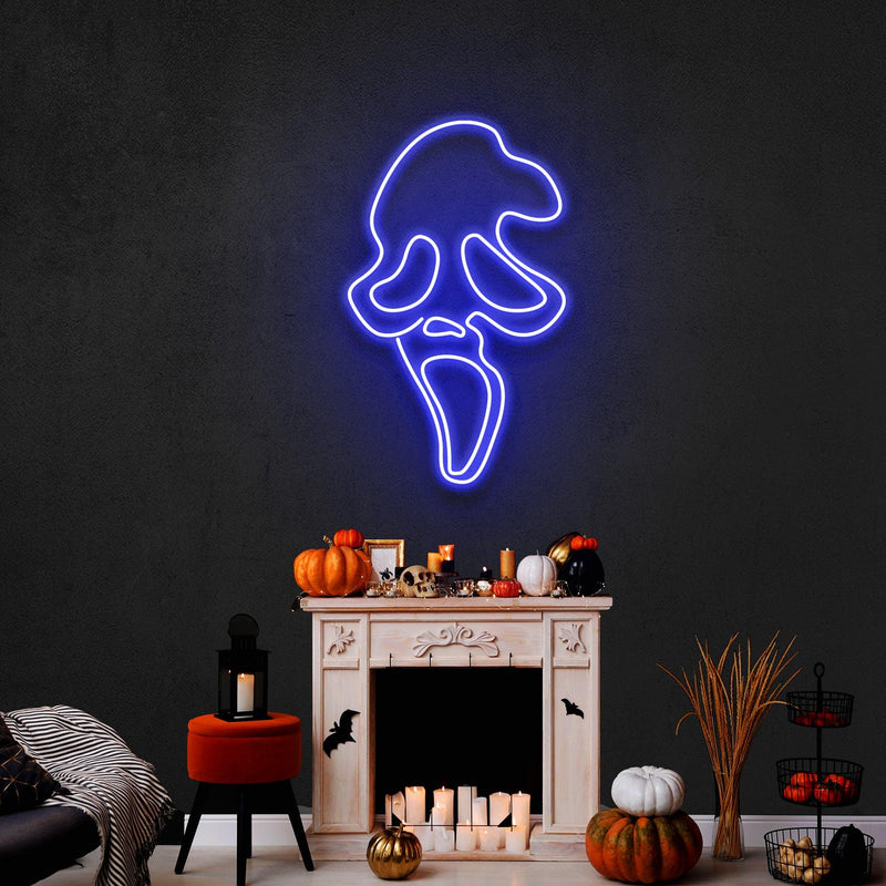 Scream Ghost Led Neon Sign Halloween Light Decor