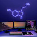 Serotonin Molecule Neon Sign - Custom Neon Signs | LED Neon Signs | Zanvis Neon®