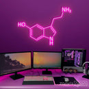 Serotonin Molecule Neon Sign - Custom Neon Signs | LED Neon Signs | Zanvis Neon®