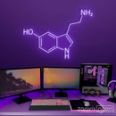 Serotonin Molecule Neon Sign - Custom Neon Signs | LED Neon Signs | Zanvis Neon®