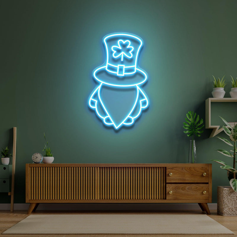Shape of Leprechaun Saint Patrick Day LED Neon Signs - Custom Neon Signs | LED Neon Signs | Zanvis Neon®