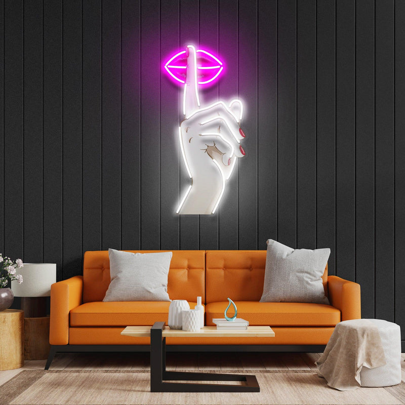 Shut Up Led Neon Acrylic Artwork - Custom Neon Signs | LED Neon Signs | Zanvis Neon®