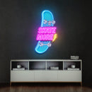 Skate More Led Neon Acrylic Artwork - Custom Neon Signs | LED Neon Signs | Zanvis Neon®