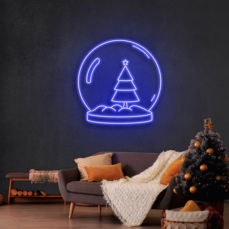 Christmas Snowglobe Neon Sign - Custom Neon Signs | LED Neon Signs | Zanvis Neon®