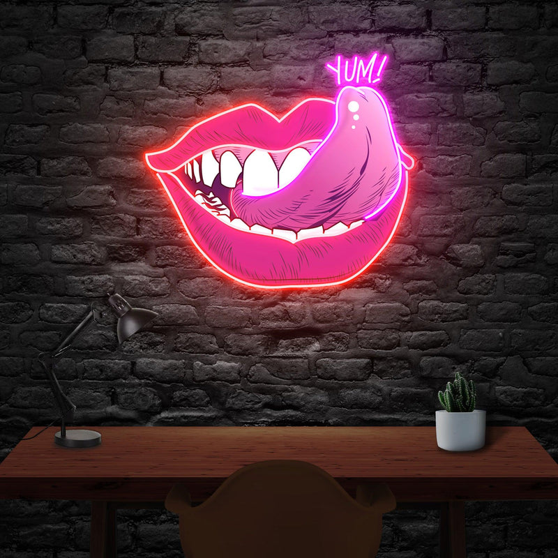 Taste of Your Lips Led Neon Acrylic Artwork - Custom Neon Signs | LED Neon Signs | Zanvis Neon®
