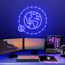 The Earth And The Moon Neon Sign - Custom Neon Signs | LED Neon Signs | Zanvis Neon®