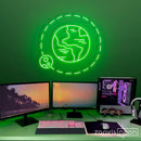 The Earth And The Moon Neon Sign - Custom Neon Signs | LED Neon Signs | Zanvis Neon®