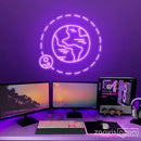 The Earth And The Moon Neon Sign - Custom Neon Signs | LED Neon Signs | Zanvis Neon®