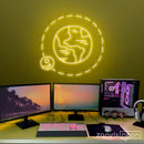 The Earth And The Moon Neon Sign - Custom Neon Signs | LED Neon Signs | Zanvis Neon®