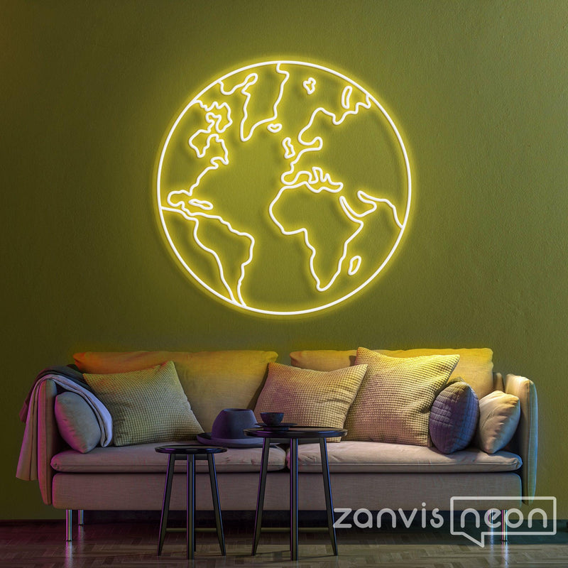 The Earth Neon Sign - Custom Neon Signs | LED Neon Signs | Zanvis Neon®