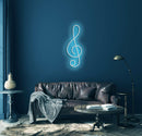 Treble Clef Musical Note Neon Sign - Custom Neon Signs | LED Neon Signs | Zanvis Neon®