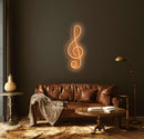 Treble Clef Musical Note Neon Sign - Custom Neon Signs | LED Neon Signs | Zanvis Neon®