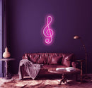 Treble Clef Musical Note Neon Sign - Custom Neon Signs | LED Neon Signs | Zanvis Neon®