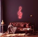 Treble Clef Musical Note Neon Sign - Custom Neon Signs | LED Neon Signs | Zanvis Neon®