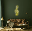 Treble Clef Musical Note Neon Sign - Custom Neon Signs | LED Neon Signs | Zanvis Neon®
