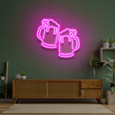 Two Beers Saint Patrick Day LED Neon Signs - Custom Neon Signs | LED Neon Signs | Zanvis Neon®
