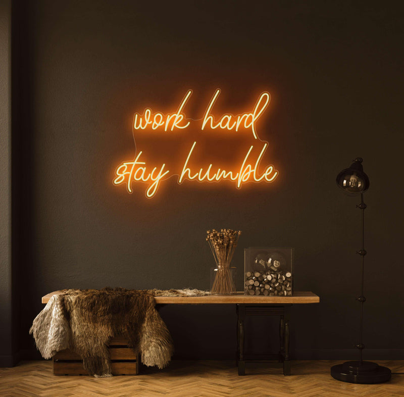 Work Hard Stay Humble Neon Sign - Custom Neon Signs | LED Neon Signs | Zanvis Neon®
