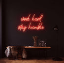 Work Hard Stay Humble Neon Sign - Custom Neon Signs | LED Neon Signs | Zanvis Neon®