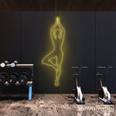Yoga Tree Pose Neon Sign - Custom Neon Signs | LED Neon Signs | Zanvis Neon®