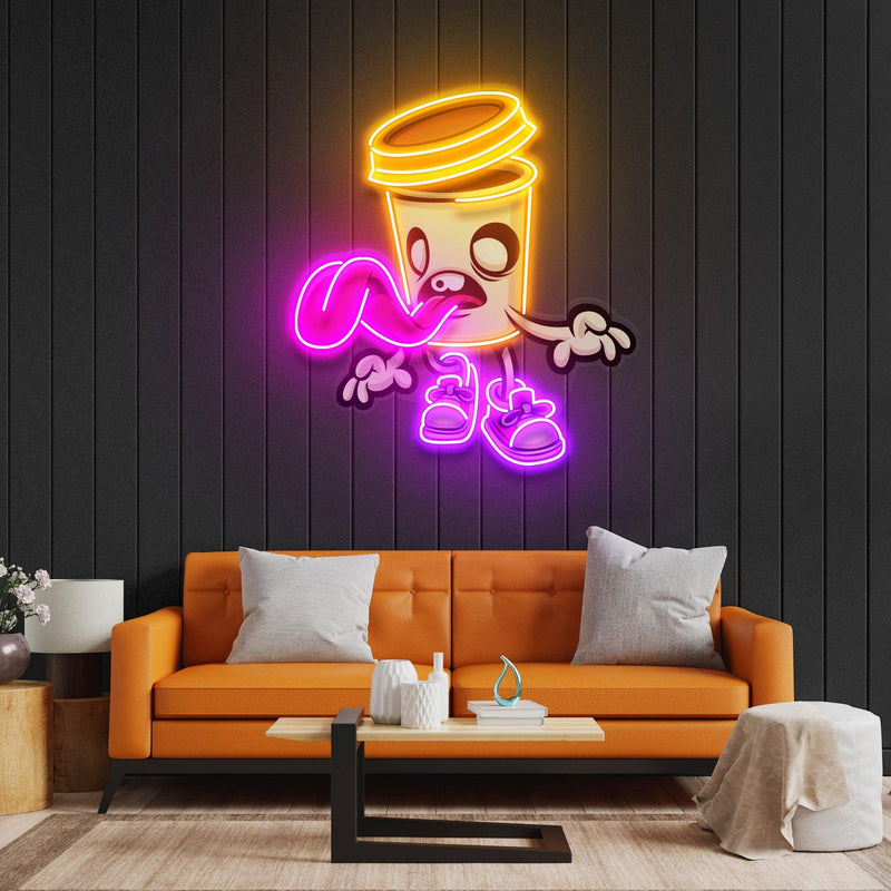 Zombie Cup Led Neon Acrylic Artwork - Custom Neon Signs | LED Neon Signs | Zanvis Neon®