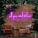 All You Need is Love Neon Sign - Custom Neon Signs | LED Neon Signs | Zanvis Neon®