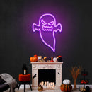 Angry Ghost Led Neon Sign - Halloween Light Decor