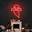 Angry Ghost Led Neon Sign - Halloween Light Decor