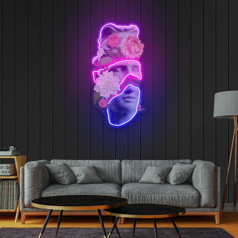 Apollo Flower Head Neon Acrylic Artwork - Custom Neon Signs | LED Neon Signs | Zanvis Neon®