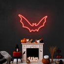 Bat Silhouette Led Neon Sign - Halloween Light Decor