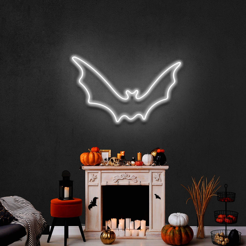 Bat Silhouette Led Neon Sign - Halloween Light Decor