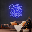 Be Merry And Christmas Neon Sign - Custom Neon Signs | LED Neon Signs | Zanvis Neon®