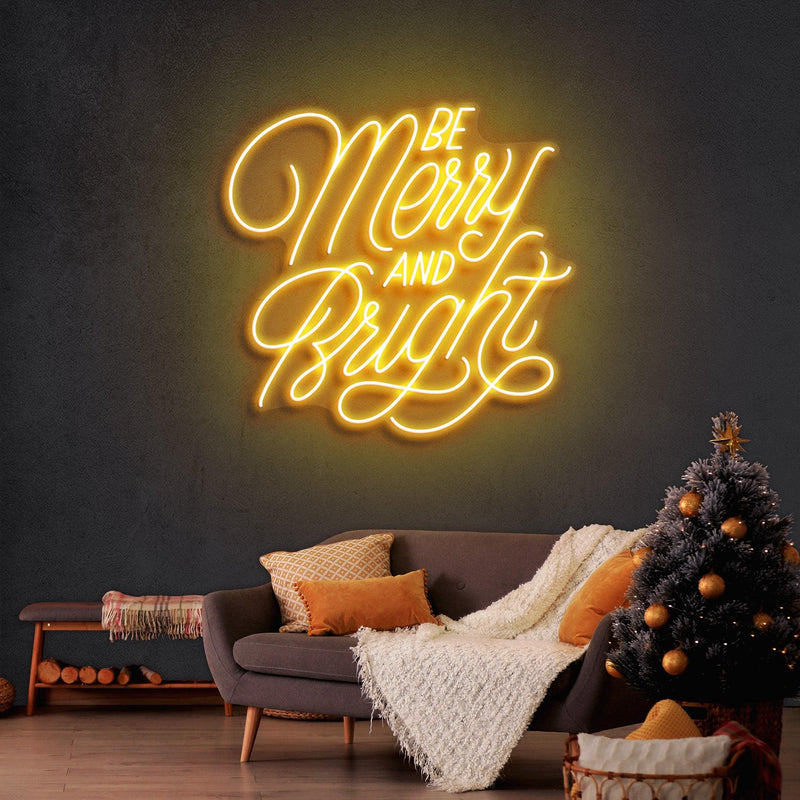 Be Merry And Christmas Neon Sign - Custom Neon Signs | LED Neon Signs | Zanvis Neon®