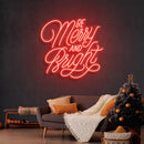 Be Merry And Christmas Neon Sign - Custom Neon Signs | LED Neon Signs | Zanvis Neon®