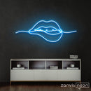 Biting Lips Neon Sign - Custom Neon Signs | LED Neon Signs | Zanvis Neon®