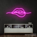 Biting Lips Neon Sign - Custom Neon Signs | LED Neon Signs | Zanvis Neon®