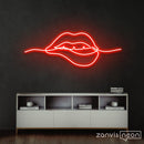 Biting Lips Neon Sign - Custom Neon Signs | LED Neon Signs | Zanvis Neon®