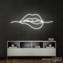 Biting Lips Neon Sign - Custom Neon Signs | LED Neon Signs | Zanvis Neon®