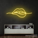 Biting Lips Neon Sign - Custom Neon Signs | LED Neon Signs | Zanvis Neon®
