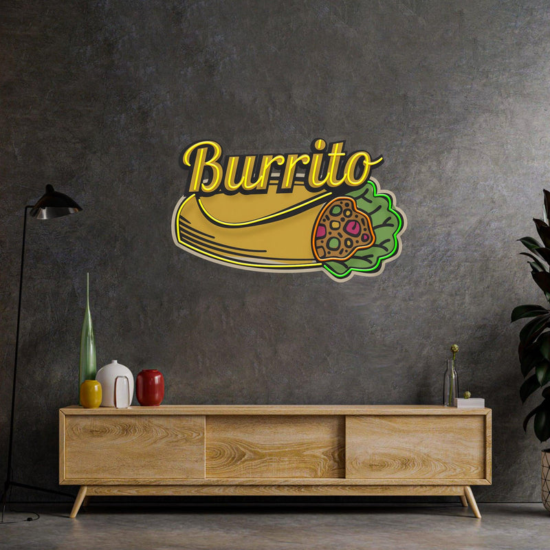 Burrito Led Neon Acrylic Artwork