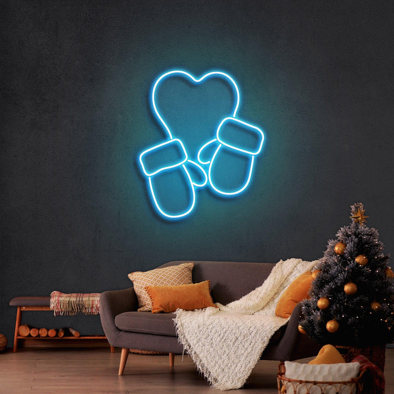 Christmas Gloves Neon Sign