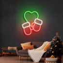 Christmas Gloves Neon Sign - Custom Neon Signs | LED Neon Signs | Zanvis Neon®