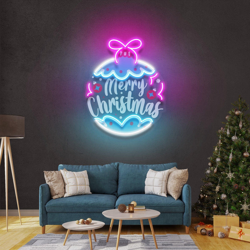 Christmas Bauble Art Neon Sign - Custom Neon Signs | LED Neon Signs | Zanvis Neon®